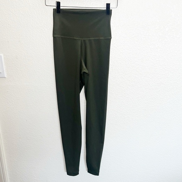 Nike Dri-Fit Full Length Olive Green High-Waisted Leggings - Picture 1 of 10